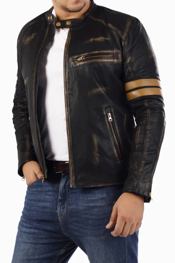 Cafe Racer Genuine Lambskin Leather Jacket