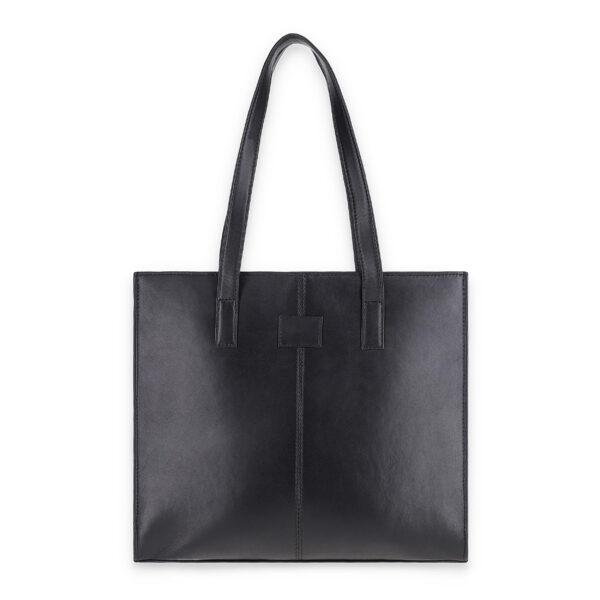 Everyday Women's Leather Zipper Tote Bag-Black