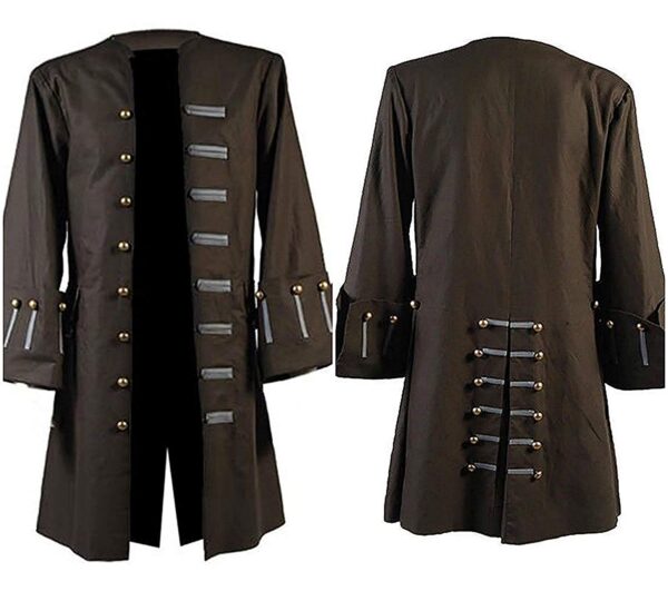 Pirates Sparrow Johnny Brown Cotton Coat Jacket  Special Sale